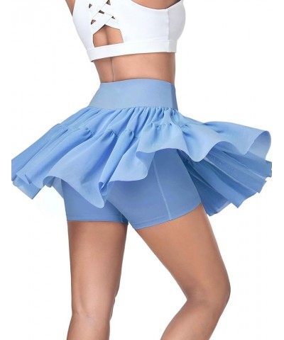 Tennis Skirt Golf Skorts for Woman with Pockets Shorts Flowy Pleated Ruffle Skort Mini Skirt 1 Cross Waist Open Air $14.57 Sk...