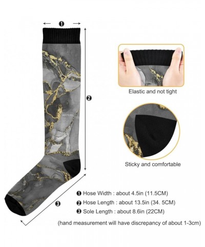 Compression Socks for Women and Men Circulation Long Socks for Athletic Running Cycling Nurse Black and White Marble $8.99 Ac...