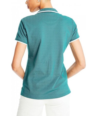 Women's Sustainably Crafted Split-Neck Ocean Polo Bay Berry Green $12.67 Shirts