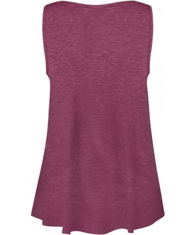 Plus Size Tops Summer Sleeveless Henley T-Shirts Top Casual Button Down Tshirts Tanks Blouses (Available in S-5XL) 01-red $5....