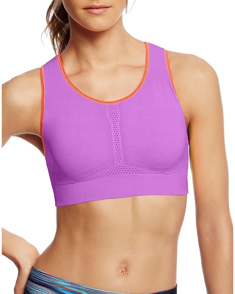 Women's Infinity Shape Sports Bra Amethyst Glaze/Electric Orange $10.60 Lingerie