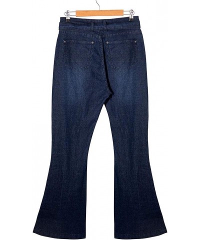 Womens High Waisted Bell Bottom Jeans, Denim High Rise Flare Jean Pants with Wide Leg and Belt Blue $12.41 Jeans