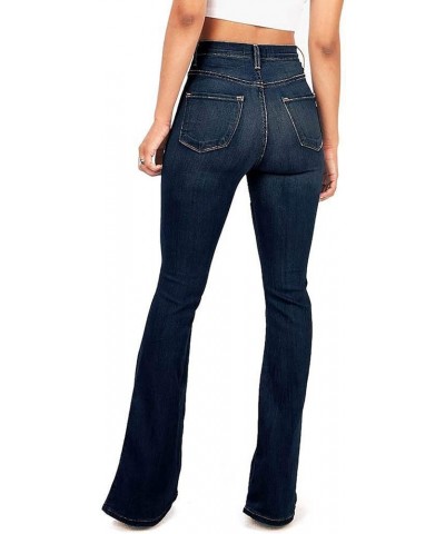 Bell Bottom Jeans for Women High Waisted Flare Jeans Bell Bottom Raw Hem Denim Pants 01 Deep Blue $18.86 Jeans