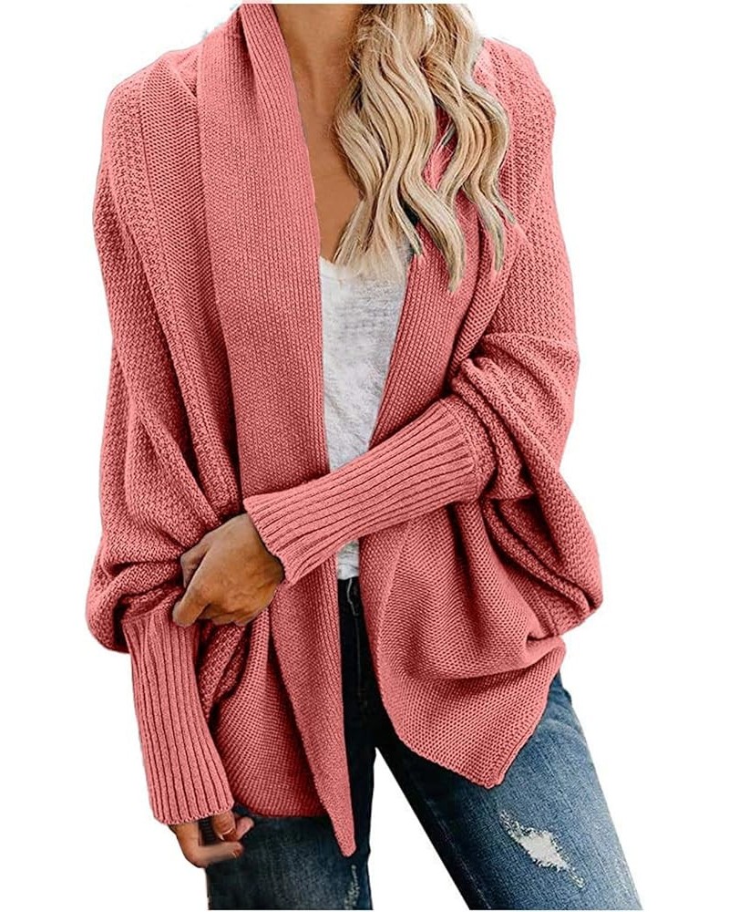 Womens Cardigan Sweaters Oversized Knit Batwing Long Sleeve Cardigan Open Front Lightweight Jacket Soft Outwear Coat 01 _wate...