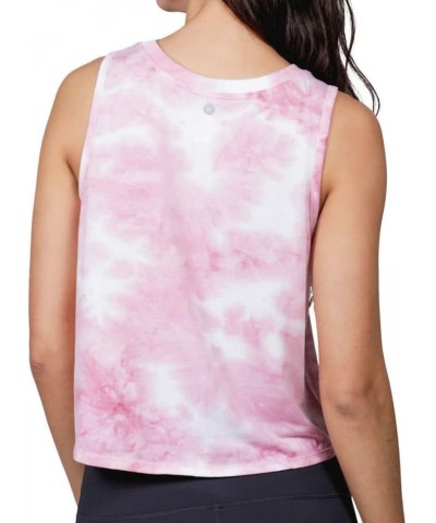 Ladies Tie Dye Cropped Tank Standard Dusk Orchid $4.88 Activewear