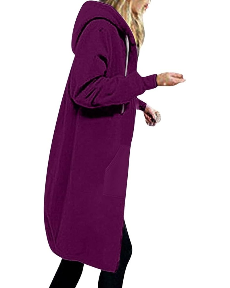 Zip Up Hoodies for Women Long Length Hooded Cardigan Pockets Long Sleeve Hoodie Dress Oversized Sweatshirt Coats Zip Up Hoodi...