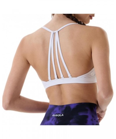 Mercury Workout Sports Bras Women Athletic Removable Padded Backless Strapy Minimal Crop Top Mercury-solid-crescent White $35...