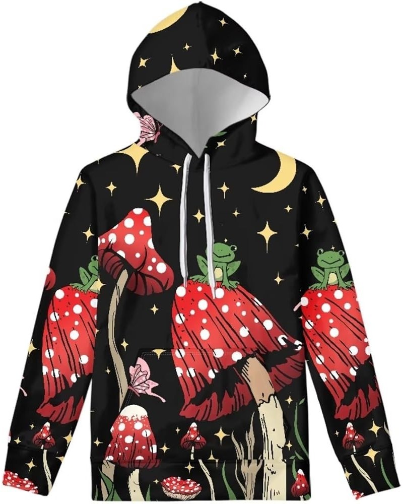 Womens Hoodie with Pocket Soft Hoodies Sweatshirt for Sports Pullover Hoody Shirts Starry Mushroom Frog $19.94 Hoodies & Swea...