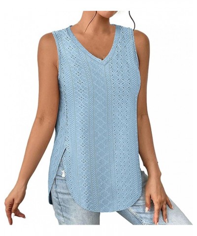 Tank Tops for Women 2024 Flowy Tank Tops Spaghetti Strap Crew Neck Loose Casual Summer Sleeveless Camisole A3-blue $11.79 Acc...