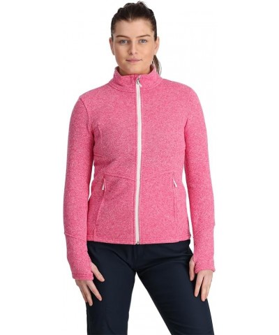 Women's Soar Full Zip Fleece Jacket Sweatshirt Pink $34.51 Jackets