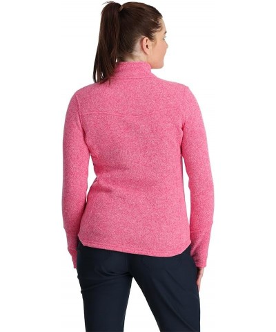 Women's Soar Full Zip Fleece Jacket Sweatshirt Pink $34.51 Jackets