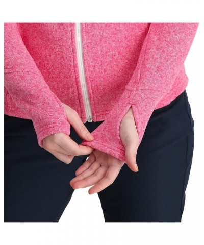 Women's Soar Full Zip Fleece Jacket Sweatshirt Pink $34.51 Jackets