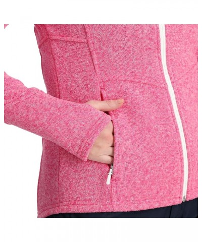 Women's Soar Full Zip Fleece Jacket Sweatshirt Pink $34.51 Jackets