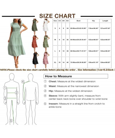 Fashion Women Casual Mid Length Dress Boho Butterfly Sleeve Chiffon Long Dress Dresses for Women Summer Dresses 06-army Green...