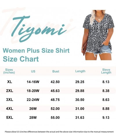 Plus Size T Shirt for Women Short Sleeve Loose Casual Blouse Soft Tops Tie Dye Print Soild Color Shirts XL-5XL 14-28 9_ D4_ Z...