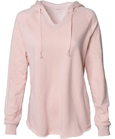 Koloa Surf Women's Lightweight California Wavewash Hooded Pullover Sweatshirt-M-Blush Small Blush $25.96 Hoodies & Sweatshirts