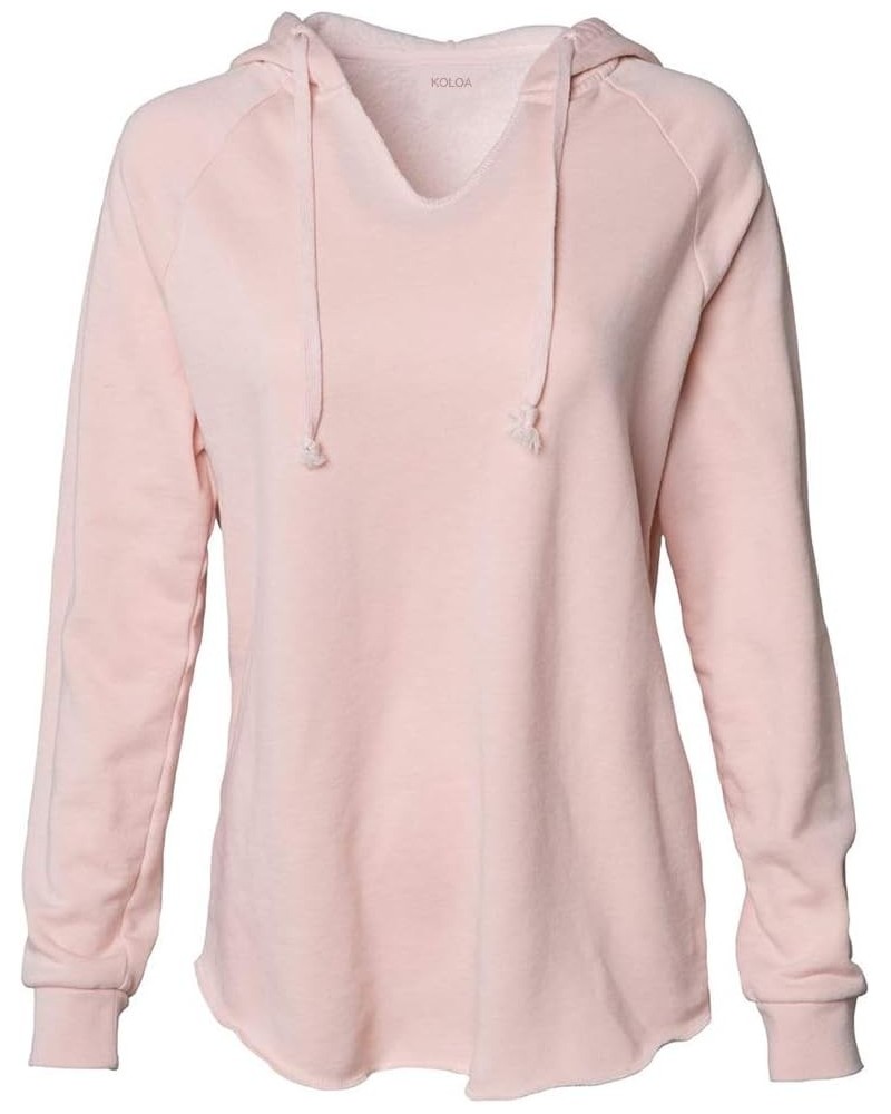 Koloa Surf Women's Lightweight California Wavewash Hooded Pullover Sweatshirt-M-Blush Small Blush $25.96 Hoodies & Sweatshirts