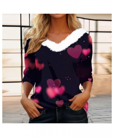 Sexy Tops for Women, Valentines Day Sweater Women Heart Shirts Blouses Long Sleeve Dressy Casual Fall Clothes Trendy 4-purple...