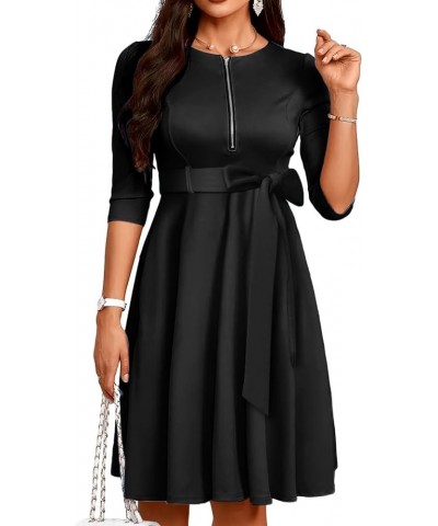 Office Work Business Pencil Dresses Womens Church Dresses Elegant Bodycon Casual Dress Elegant Black $14.84 Dresses