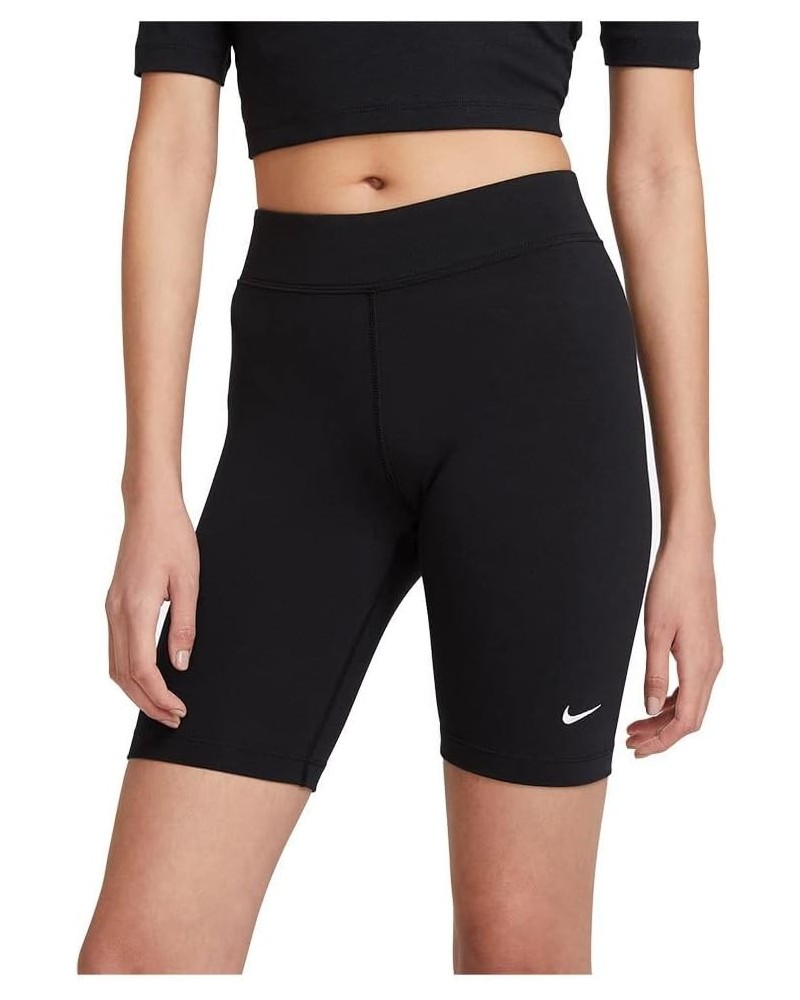 Women`s Sportswear Essential High-Waist Bike Shorts Black/White $20.79 Activewear