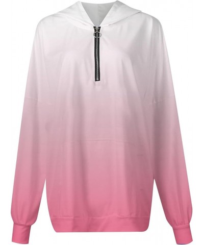 Half Zip Pullover Sweatshirts for Women Zip Up Hoodies Fleece Sweaters Fall Fashion Outfits 2023 Winter Clothes A2-pink $13.3...