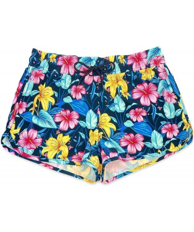 Womens Swim Shorts Quick Dry Swim Trunks with Pockets Swimwear Tropical Floral $9.08 Swimsuits