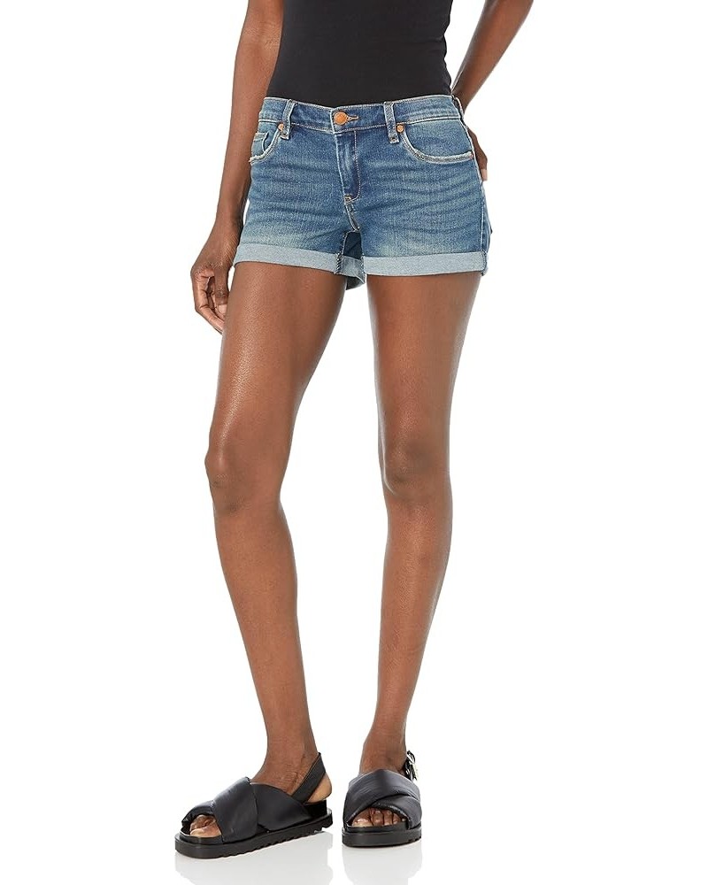 Women's Denim Distressed Cuffed Short, Blue, 24 Sky $21.76 Shorts