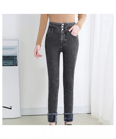 Women's Winter Fleece Lined Thermal Jeans,Warmly Thicken Skinny Pants for Women 2023 High Waist Cashmere Leggings Grey 2 $14....