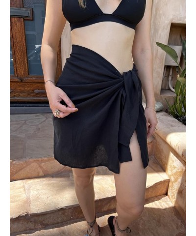 Handmade Turkish Gauze Pareo/Sarong Black Cotton $11.25 Swimsuits