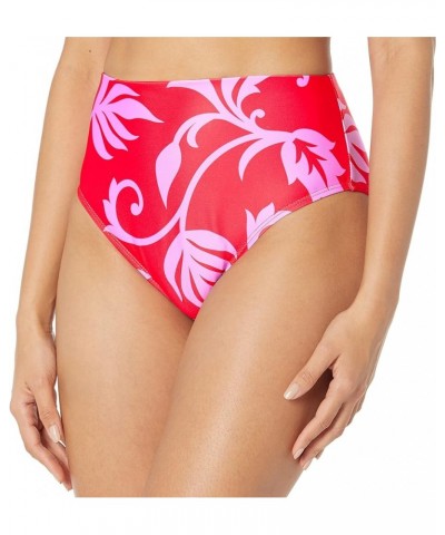 Women's Standard Fiji Rock High Waist Pant Hibiscus Red $5.22 Swimsuits