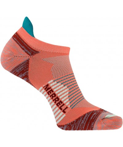 Men's and Women's Trail Running Cushioned Socks-1 Pair Pack-Unisex Anti-Slip Heel & Arch Compression Low Cut Tab - Coral $7.4...