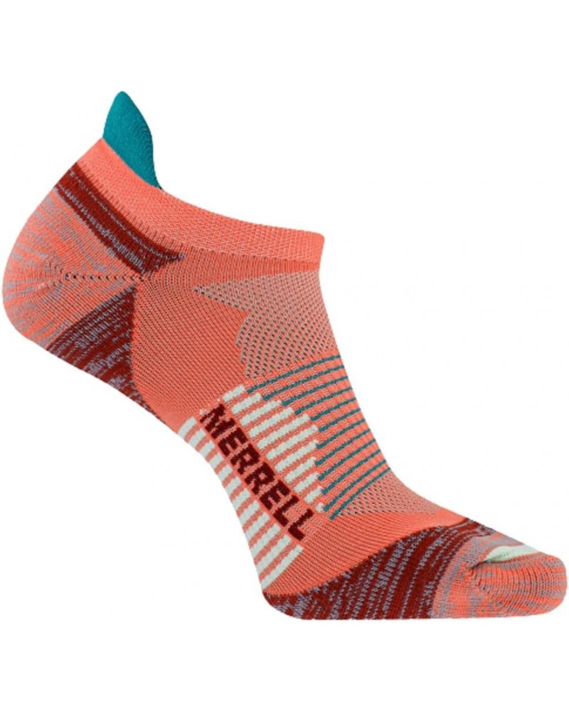 Men's and Women's Trail Running Cushioned Socks-1 Pair Pack-Unisex Anti-Slip Heel & Arch Compression Low Cut Tab - Coral $7.4...