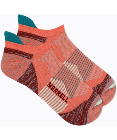 Men's and Women's Trail Running Cushioned Socks-1 Pair Pack-Unisex Anti-Slip Heel & Arch Compression Low Cut Tab - Coral $7.4...