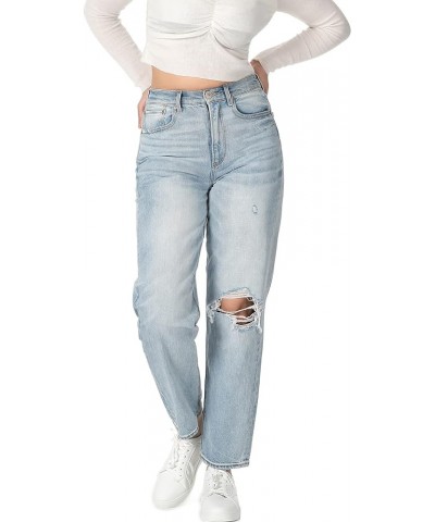 Women's Jeans Stretch Slim Fit High Rise Jeans for Women Tapered Jeans Destroyed Denim Pants 220-light Denim Blue $21.60 Jeans