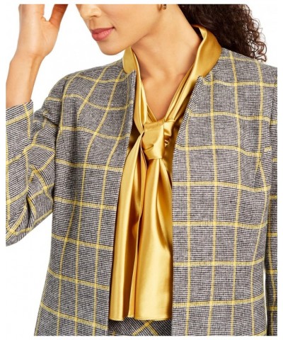 Women's Jewel Neck Plaid Jacket, Dijon Multi, 8 $17.36 Blazers