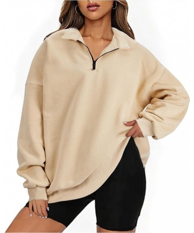 Oversized Sweatshirt Hoodie for Women Zip Up Crewneck Hoodies Fall Fashion Comfy Clothes 2023 Apricot $13.50 Hoodies & Sweats...