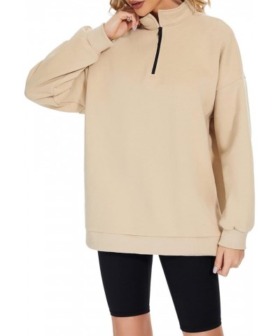 Oversized Sweatshirt Hoodie for Women Zip Up Crewneck Hoodies Fall Fashion Comfy Clothes 2023 Apricot $13.50 Hoodies & Sweats...