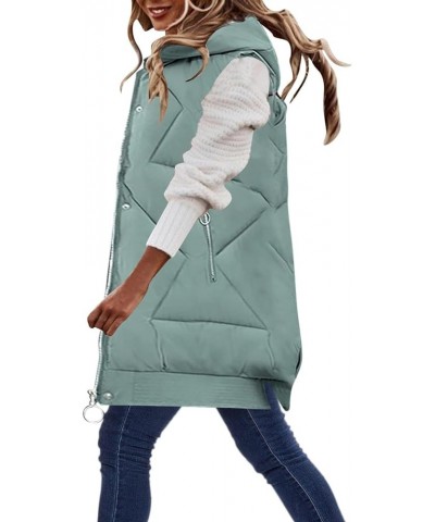 Long Puffer Vest for Women Sleeveless Corduroy Puffer Jacket Quilted Vests Lightweight Winter Vests Outerwear Sleeveless Puff...