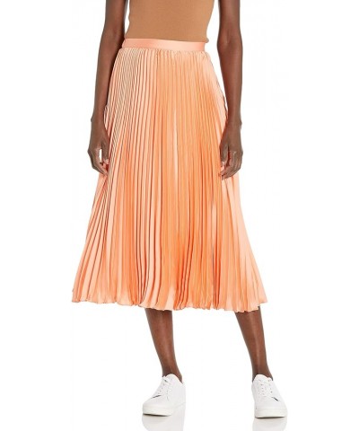 Women's Pleated a Line Midi Skirt Papaya $40.08 Skirts