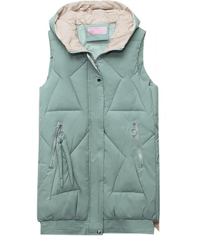 Long Puffer Vest for Women Sleeveless Corduroy Puffer Jacket Quilted Vests Lightweight Winter Vests Outerwear Sleeveless Puff...