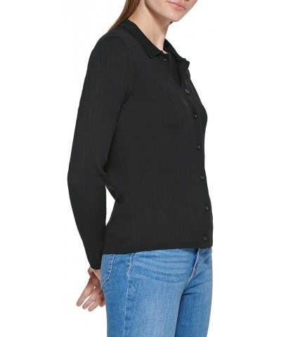 Women's Cardigan Collar Black $30.43 Sweaters