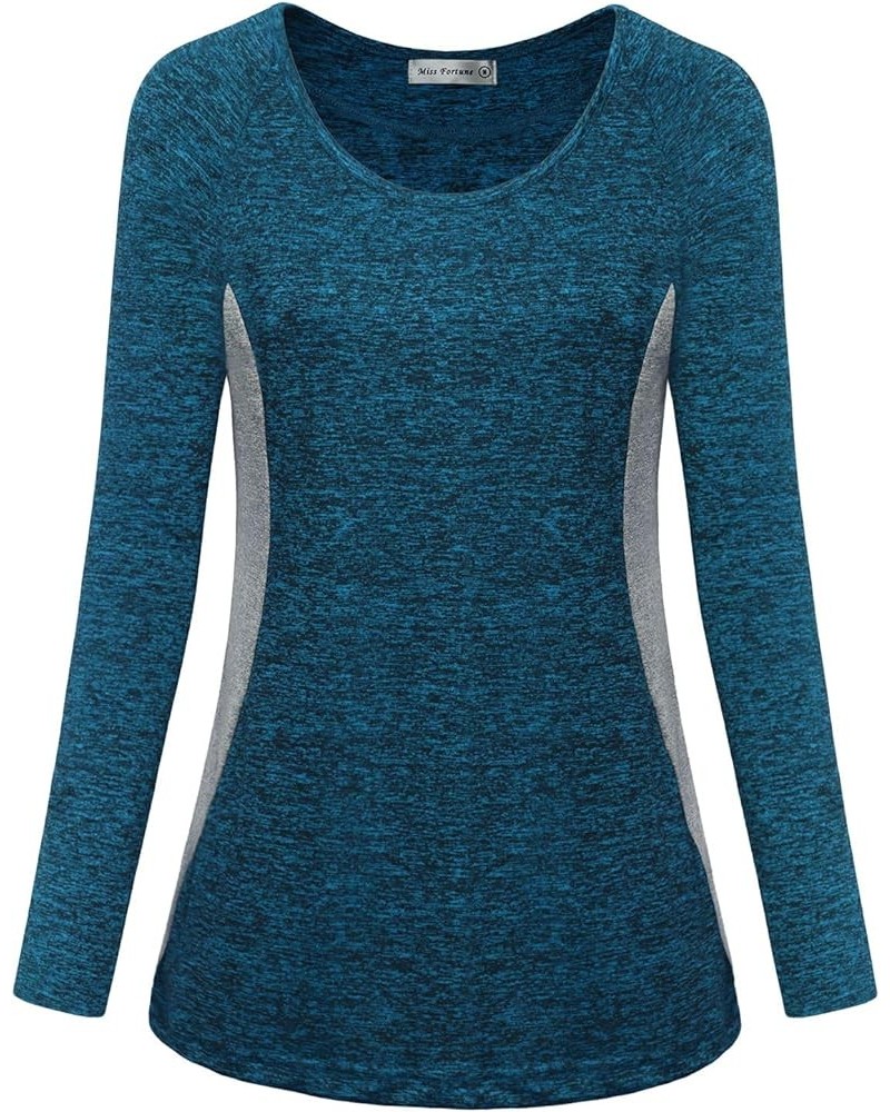 Active Wear Yoga Top Cool Dry Workout Shirt Exercise Clothes B- Blue $12.00 Activewear