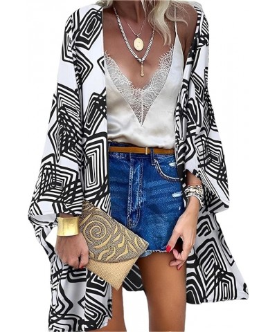 Women’s Summer Boho Kimono Cardigans Casual Floral Bohemian Print Loose Open Front Cover Ups Tops 10 $12.71 Swimsuits