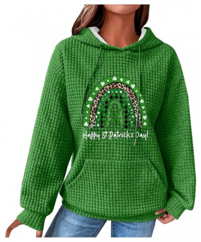 Happy St Patricks Day Hoodies Women Irish Shamrock Flag Graphic Tee Cute Heart Lucky Tops Plus Size Waffle Sweatshirts Gifts ...