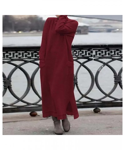 Women's Cocktail Dresses 2023 Autumn and Winter Sweater Dress Slim Fit Hip Skirt Casual Dress, S-5XL Red $10.63 Uniforms