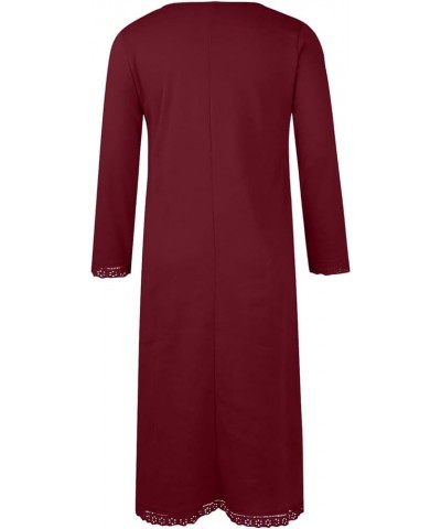 Women's Cocktail Dresses 2023 Autumn and Winter Sweater Dress Slim Fit Hip Skirt Casual Dress, S-5XL Red $10.63 Uniforms