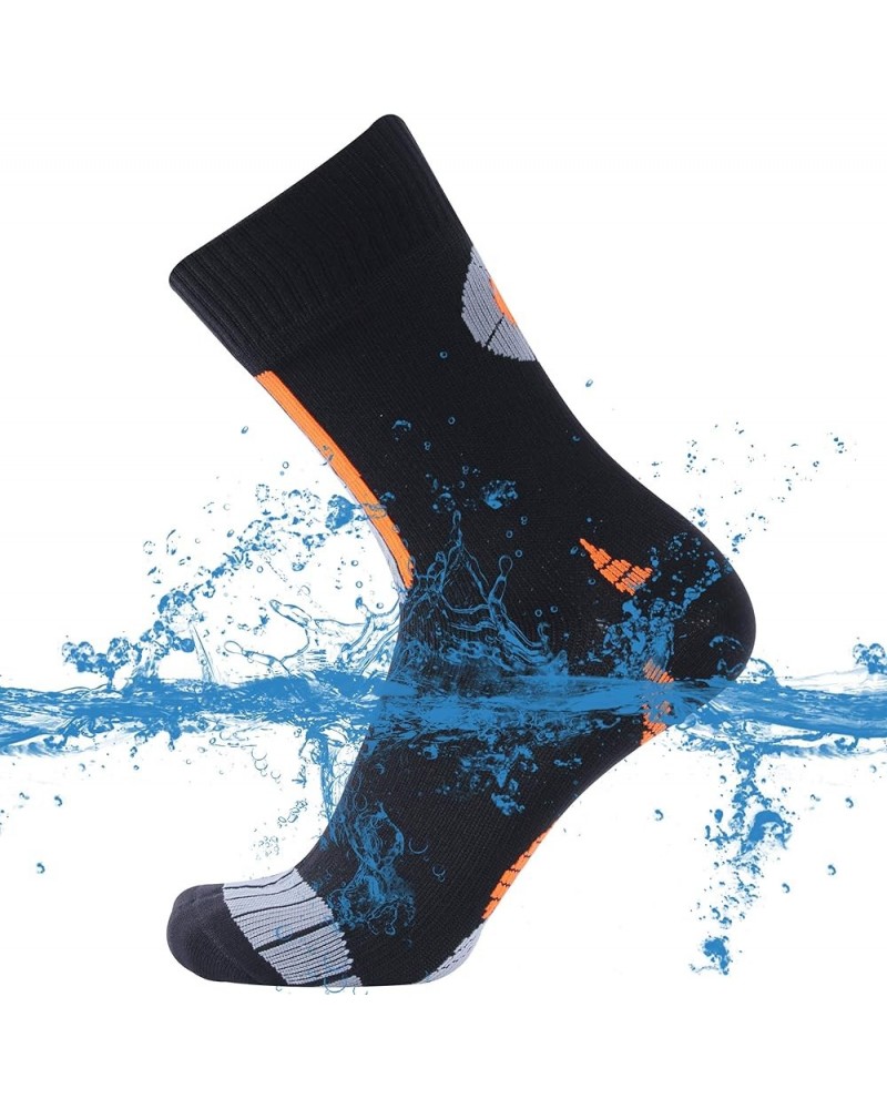 Waterproof Socks, Unisex Men Women Breathable Dry Fit Moisture Wicking Hiking Cycling Kayaking Crew Socks Multicoloured C $16...