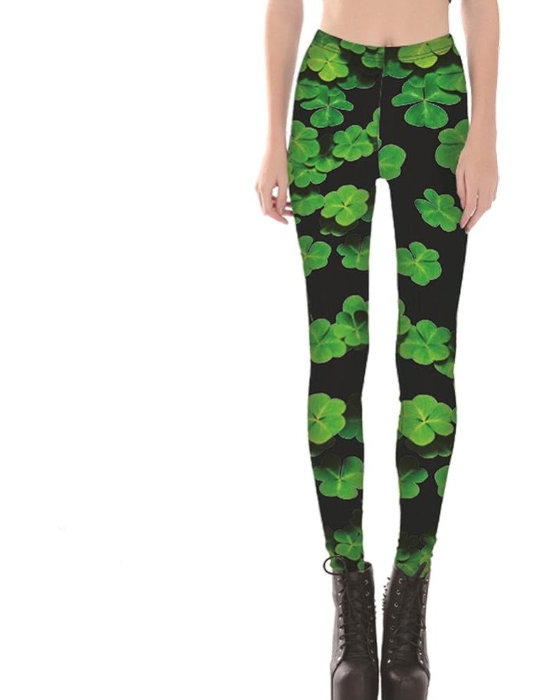 Womens Rainbow Lotus Green Leaf Fitness Leggings Sport Gym Legins Over Size S-4XL Leaf $10.52 Others