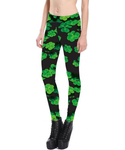 Womens Rainbow Lotus Green Leaf Fitness Leggings Sport Gym Legins Over Size S-4XL Leaf $10.52 Others