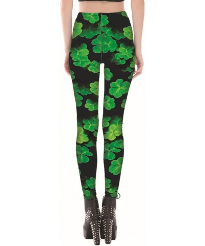 Womens Rainbow Lotus Green Leaf Fitness Leggings Sport Gym Legins Over Size S-4XL Leaf $10.52 Others